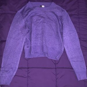 H&M/Divided Purple Crop Sweater Size Large